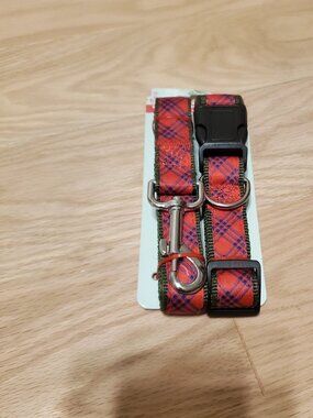 Plaid Dog Leash & Collar Set
